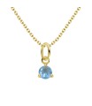 March Birthstone Silver Necklace SPE-5712